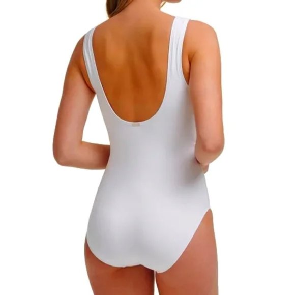 Calvin Klein High-Neck Tummy Control One-Piece Swimsuit - Picture 3 of 4